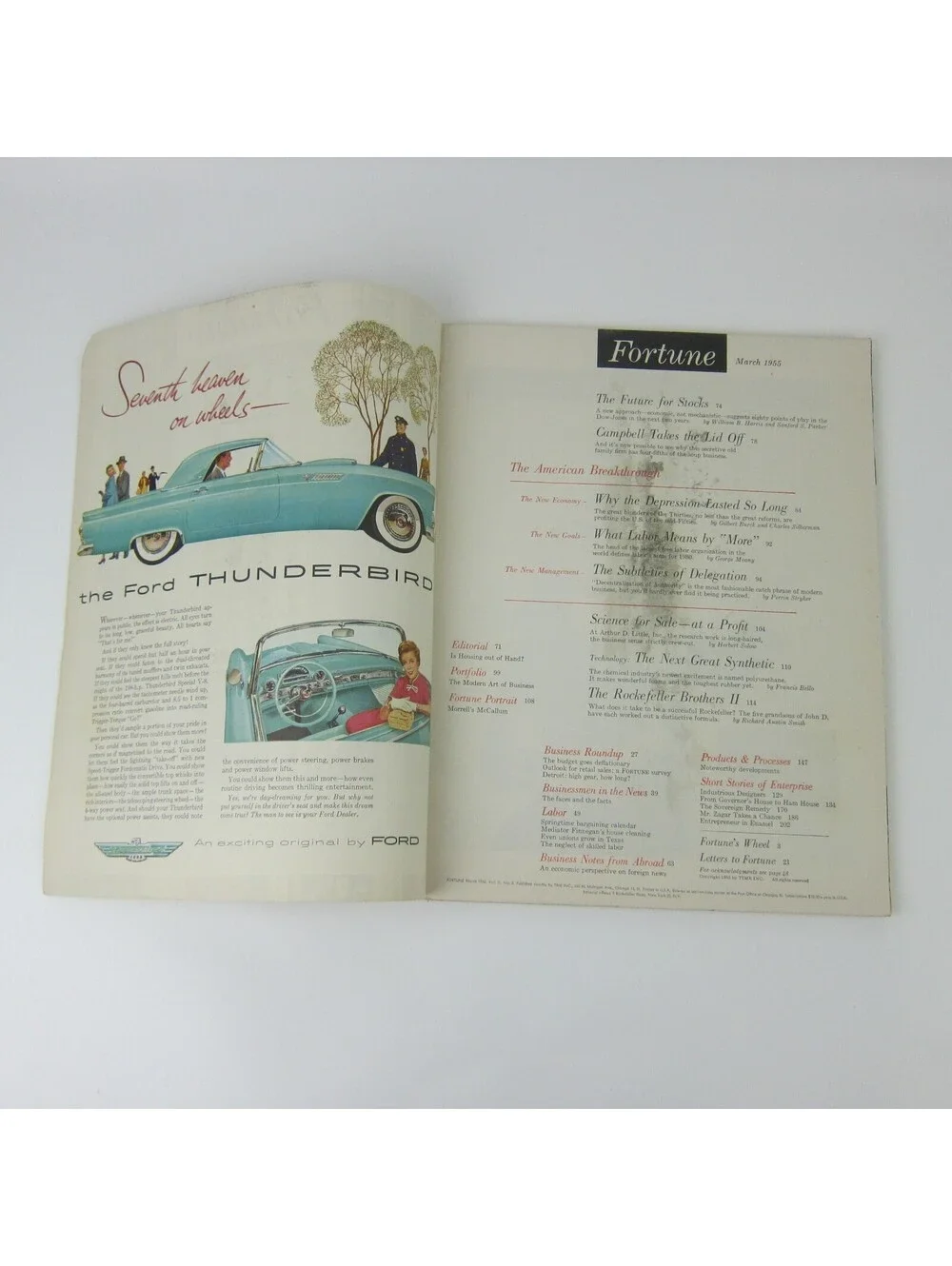 Vintage FORTUNE Magazine March 1955 Campbell Soup Morrell's McCallum Ford Buick